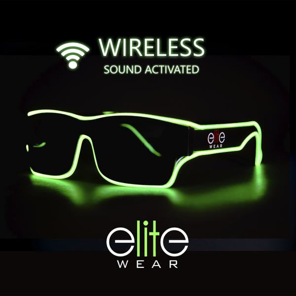 WIRELESS, BASS-ACTIVATED light up glasses