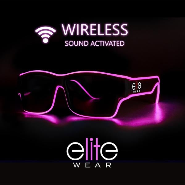 WIRELESS, BASS-ACTIVATED light up glasses