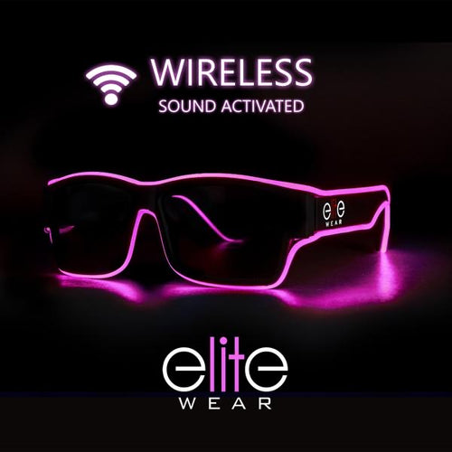 WIRELESS, BASS-ACTIVATED light up glasses