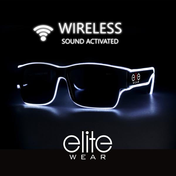 WIRELESS, BASS-ACTIVATED light up glasses