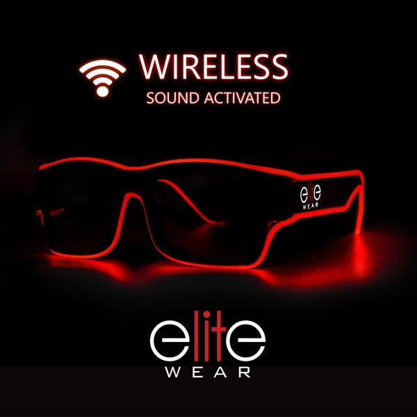 WIRELESS, BASS-ACTIVATED light up glasses